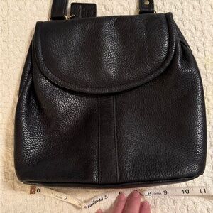 Pebbled Black Leather Women's Backpack — Timeless Everyday Carry